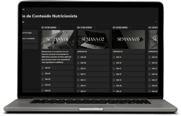 Calendário de Conteúdo no Notion