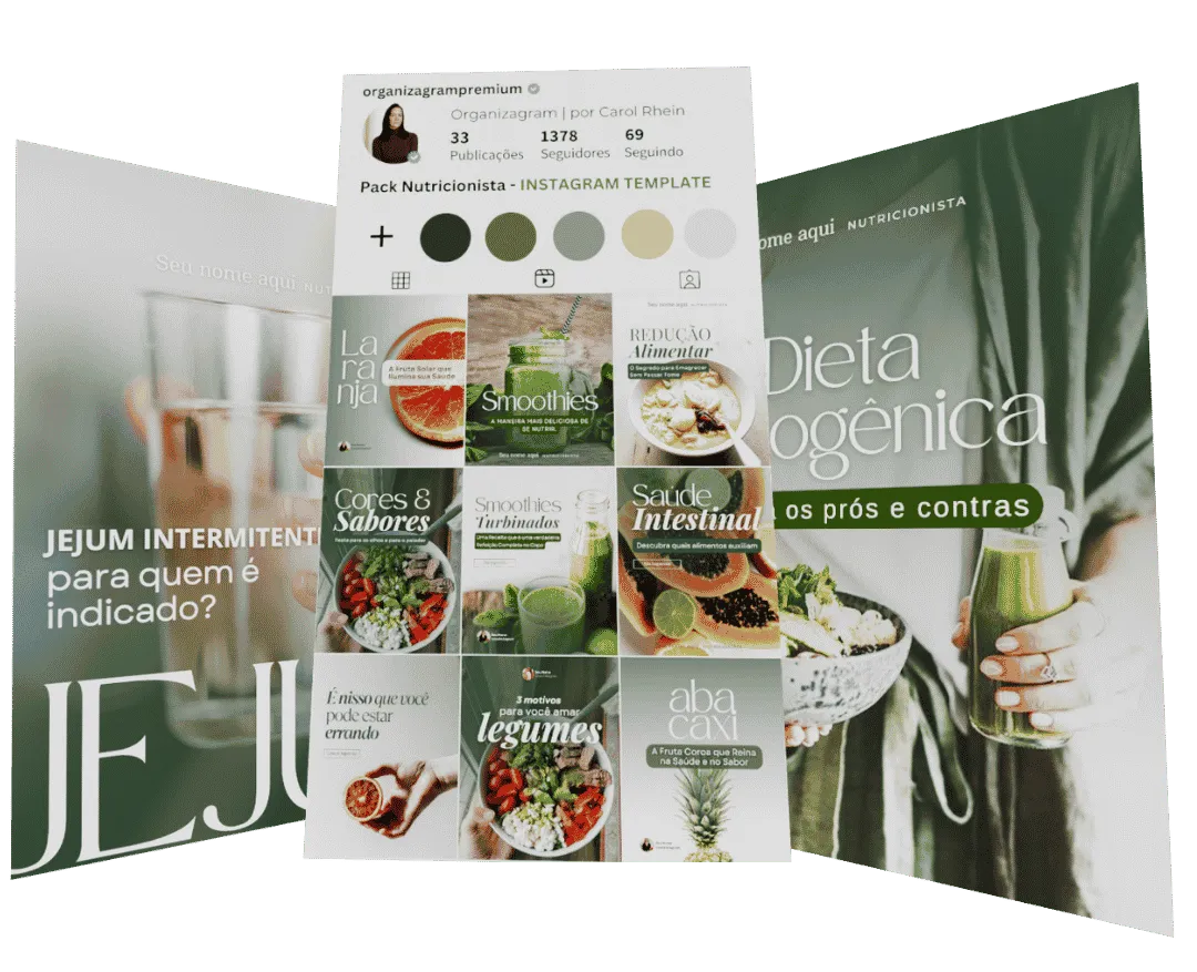 Pack Nutri Organizagram — tudo em um só lugar